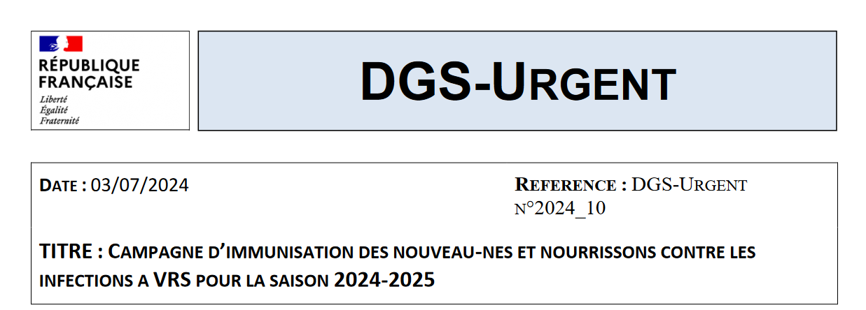 Campagne de prévention contre le virus respiratoire syncitial (VRS)