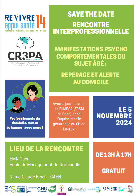 Rencontre interprofessionnelle sur les manifestations psycho-comportementales du sujet âgé - le 05/11/2024 à Caen