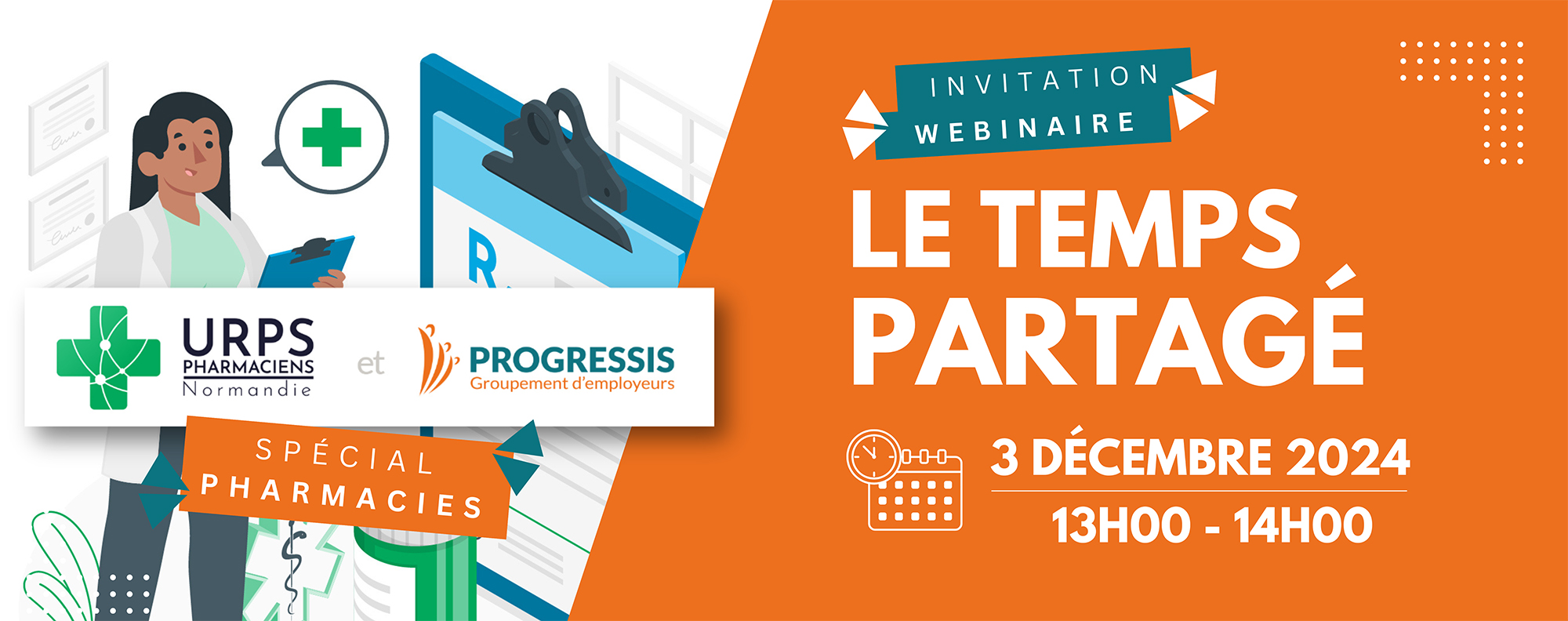 Optimiser la gestion de votre officine avec l'emploi à temps partagé - webinaire le 03/12/2024 à 13h00